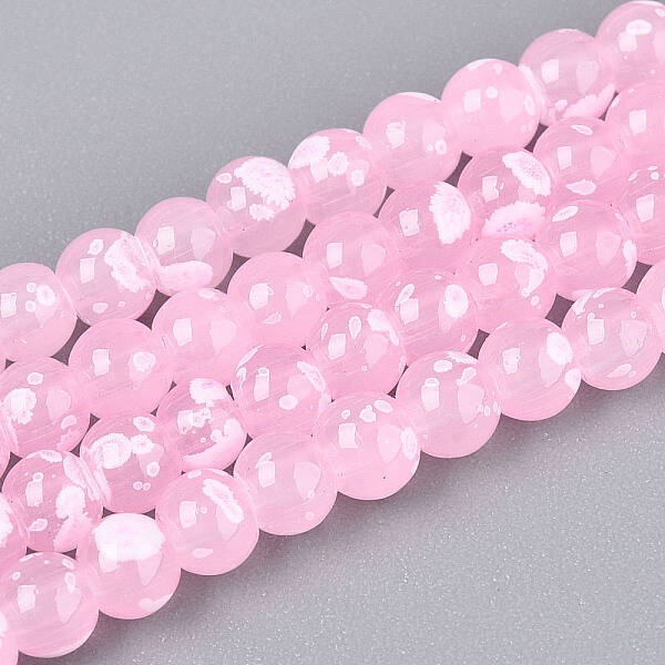 Baking Paint Glass Beads Strands