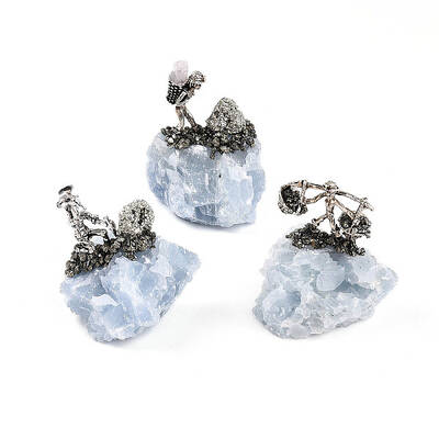 Natural Kyanite Cluster Base Sculpture