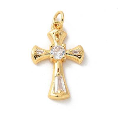 Brass Micro Pave Cubic Zirconia Pendants