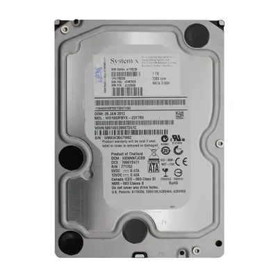 43W7629 IBM 1TB 3Gb/s SATA 7200 3.5-inch 32MB Hard Drive