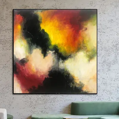 Large Original Abstract Oil Painting Colorful Acrylic Canvas Art Modern Painting For Living Room Contemporary Painting Office...