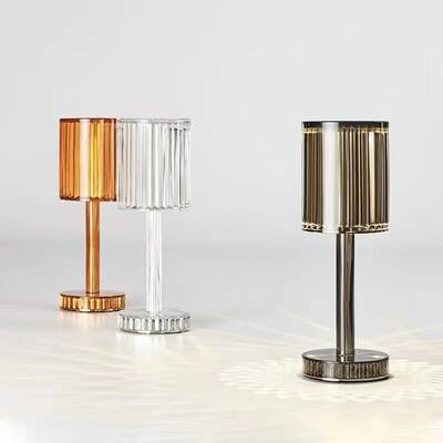 Crystal Diamond Lamp: Serene Bedroom & Bar Light for Atmospheric Tables