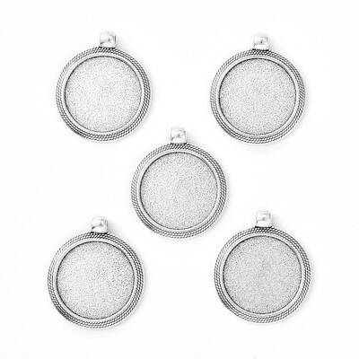 Tibetan Style Alloy Pendant Cabochon Settings
