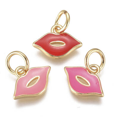 Real 18K Gold Plated Brass Enamel Charms