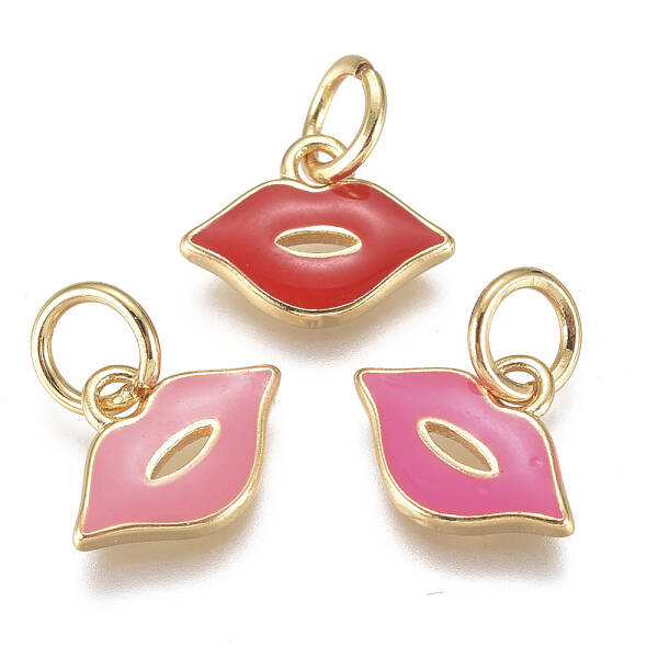 Real 18K Gold Plated Brass Enamel Charms