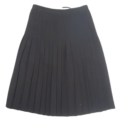TREVIRA Womens Pleated Skirt Black Midi M