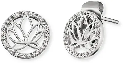 Engelsrufer ERE-LOTUS-ZI-ST Sparkling Lotus Flower Earrings