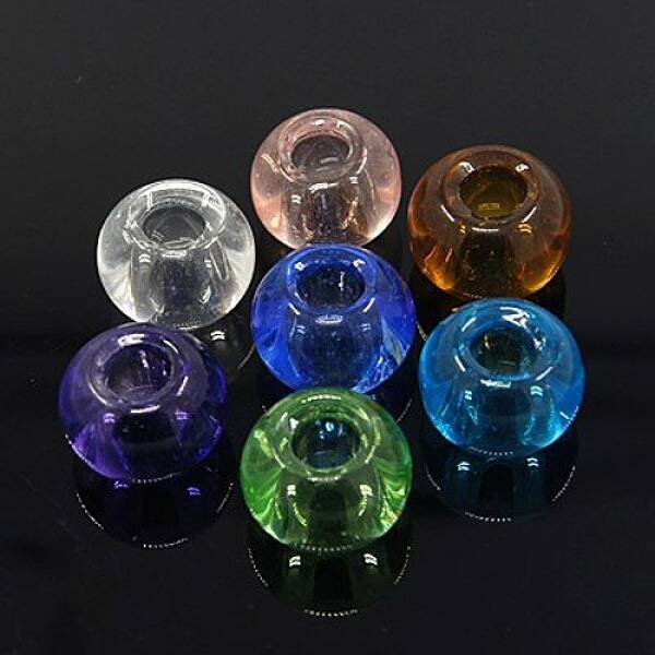 Mixed Color Handmade Rondelle Lampwork Large Hole European Beads