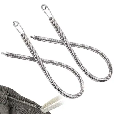 Spring Drawstring Needle Threader Set - 6 pcs Replacement with Easy Tool for Hoodies 20 gauge