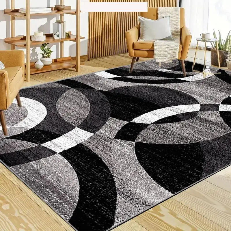 Geometric Pattern Area Rug, 1 Count Non-slip Soft Floor Mat, Washable Decorative Carpet for Home Living Room Bedroom Study Ro...