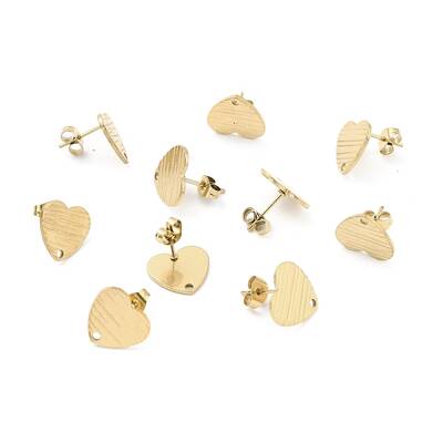 Ion Plating(IP) 304 Stainless Steel Stud Earring Findings