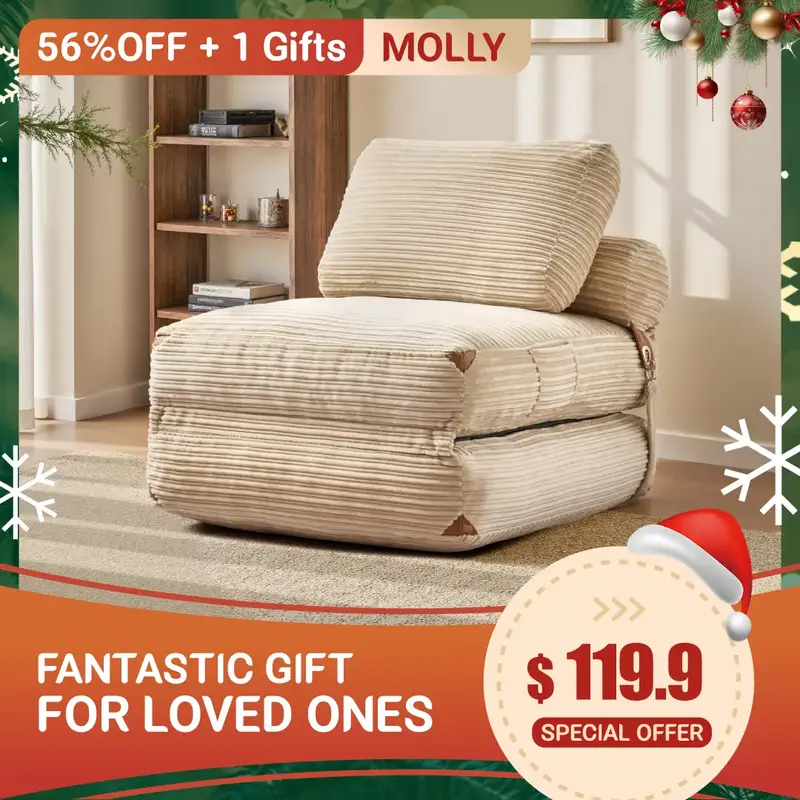 【Fall Deals For You】Ovios Convertible 3 in 1 Folding Sofa Bed 36\