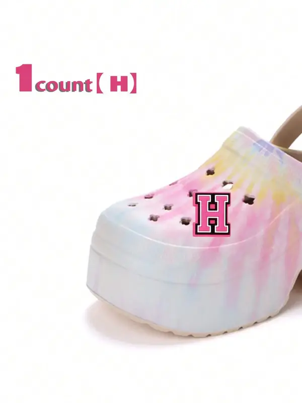 Creative Letter Pattern Shoe Charms, Fashionable Shoes Decorations for Women & Girls, Shoes Accessories for Clogs, Sneakers, ...