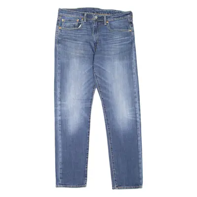 LEVI'S 502 Jeans Mens Blue Regular Tapered Stone Wash W34 L32