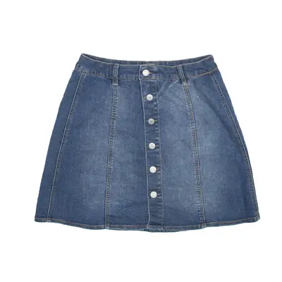 MASSIMO Short A-Line Skirt Blue Denim Womens S
