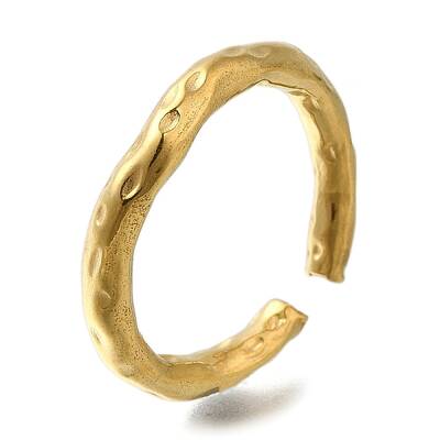 Ion Plating(IP) 304 Stainless Steel Cuff Rings for Women