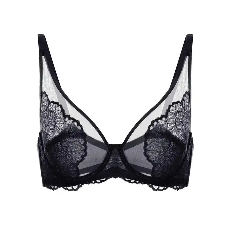 HSIA Blossom Floral Soft Lace Mesh Full Coverage Unlined Plus Size Underwire Bra Womenswear Underwear