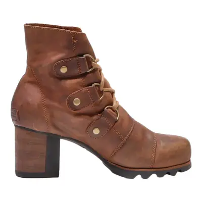 SOREL Lace-Up Boots Brown Leather Womens UK 7.5
