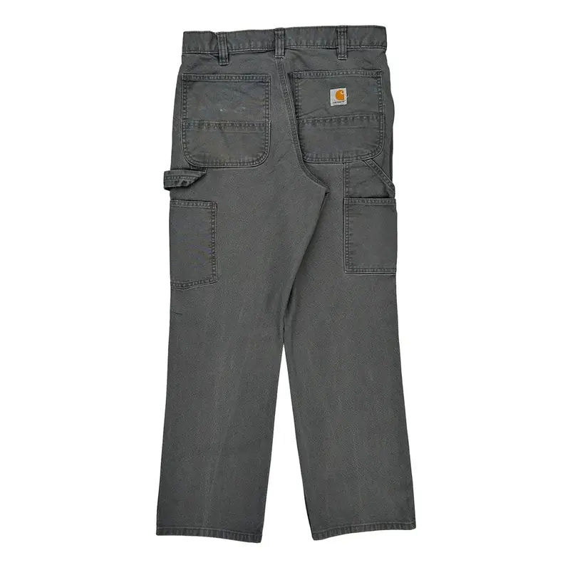 Relaxed Fit Carhartt Cargo Carpenter Trousers - 32? Waist Grey Cotton