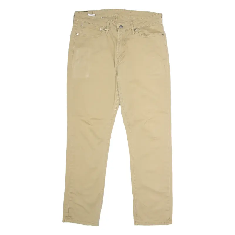 LEVI'S 511 Mens Twill Trousers Beige Slim Straight W34 L30