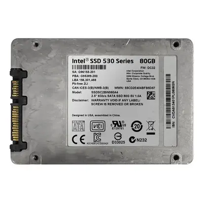 Intel SSDSC2BW080A4K5 | 530 80GB Multi-Level Cell SATA 6Gb/s NAND Flash 2.5-Inch Solid State Drive
