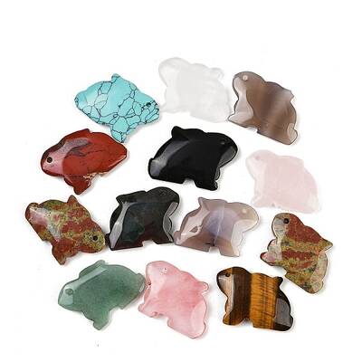 Natural & Synthetic Mixed Stone Pendants