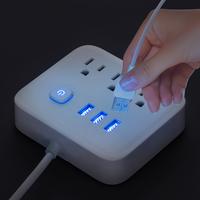 Power Strip Surge Protector With 3 AC Outlets, 3 USB Ports, And Power Button - Overload Protection For Home, Office, And Trav...