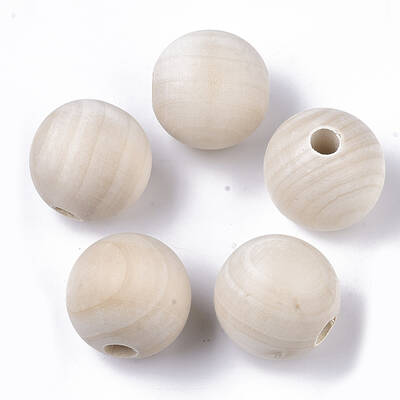 Unfinished Natural Wood Beads