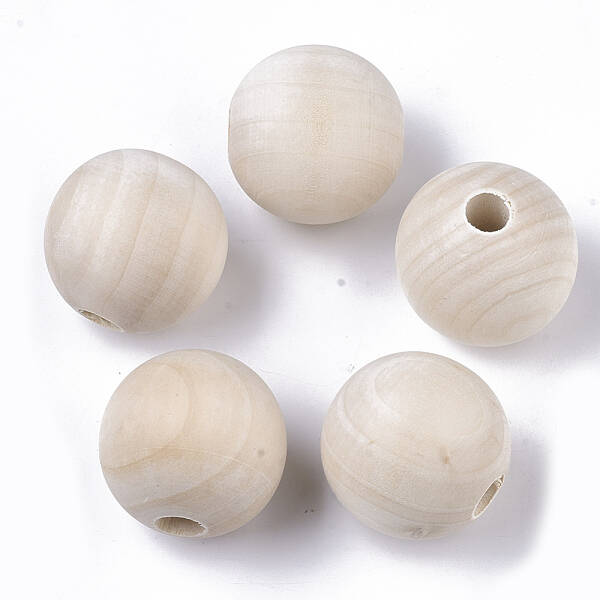Unfinished Natural Wood Beads