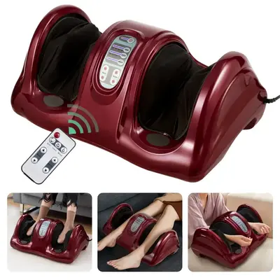 Costway Shiatsu Foot Massager Machine, COSTWAY Deep Kneading Rolling Massage for Feet, Leg Calf Ankle, Electric Massager w/Re...