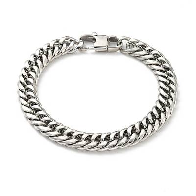 Non-Tarnish 201 Stainless Steel Cuban Link Chains Bracelet for Men Women
