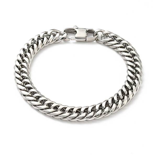 Non-Tarnish 201 Stainless Steel Cuban Link Chains Bracelet for Men Women