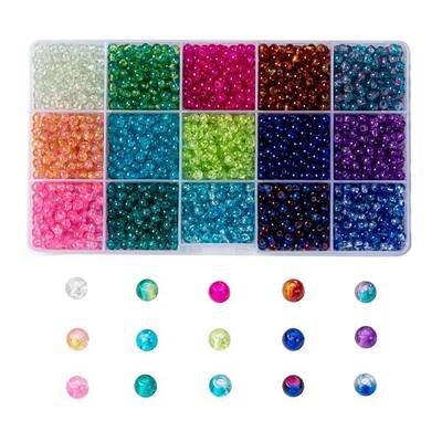 Baking Painted Crackle Glass Beads