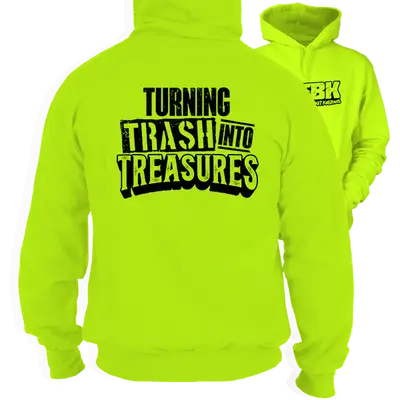 Fun Bucket Kustoms - I Move Cars MF - Safety Hi-Vis Hoodie Workwear