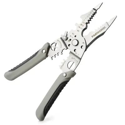 Wire Stripper Tool Multi function 9 in 1 Wire Cutter Crimper Adjustable AWG 6 16 Stripping Crimping Tool Comfortable Grip Ref...