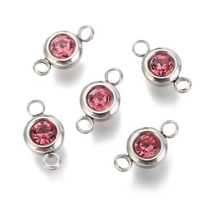 304 Stainless Steel Rhinestone Links Connectors