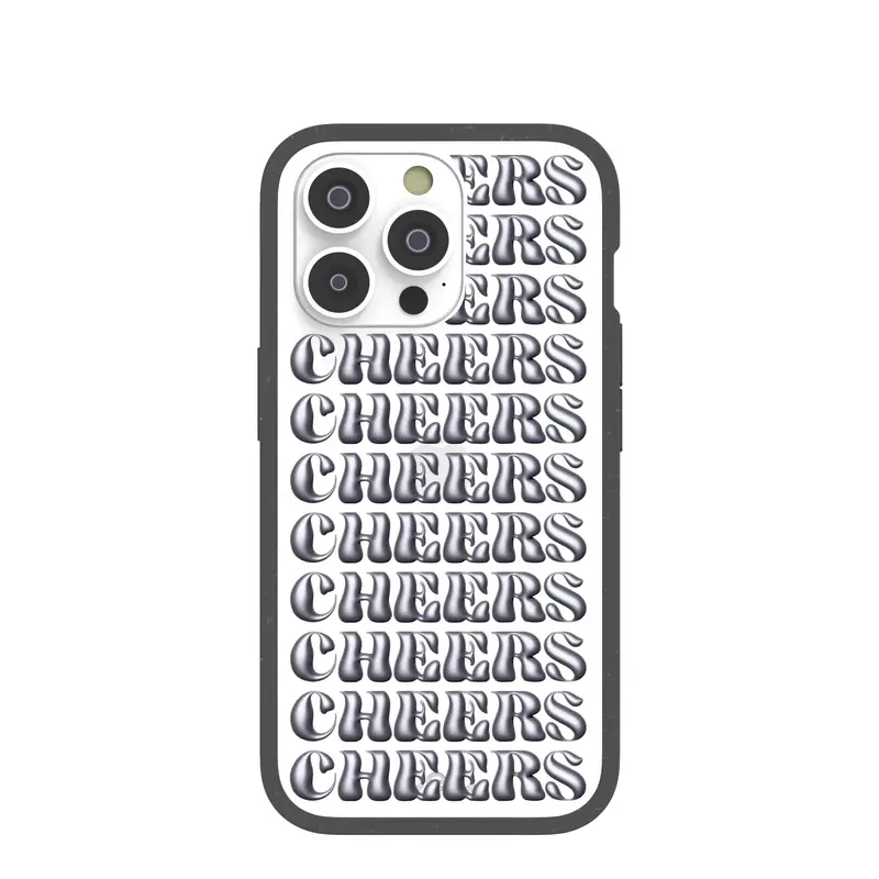 Clear Cheers iPhone 14 Pro Case With Black Ridge