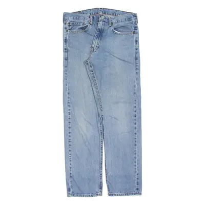 LEVI'S 505 Jeans Mens Blue Regular Straight Stone Wash W34 L32
