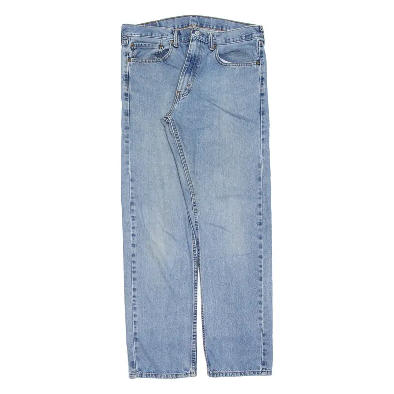 LEVI'S 505 Jeans Mens Blue Regular Straight Stone Wash W34 L32