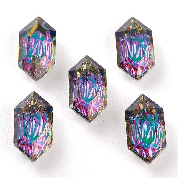 Embossed Glass Rhinestone Pendants