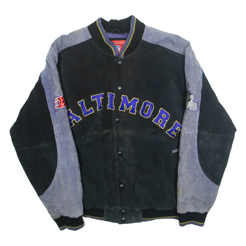 NFL Mens Biker Jacket Black USA 2XL