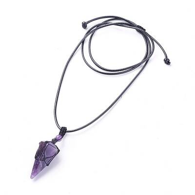 Natural Amethyst Pendants Necklaces
