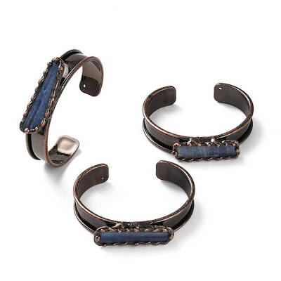 Natural Kyanite Open Cuff Bangles