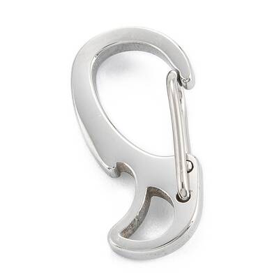 Non-Tarnish 304 Stainless Steel Push Gate Snap Keychain Clasp Findings