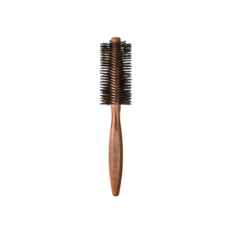 Tek - Round Brush in Mahogany Wood with Reinforced Boar Hair Bristles - 45mm