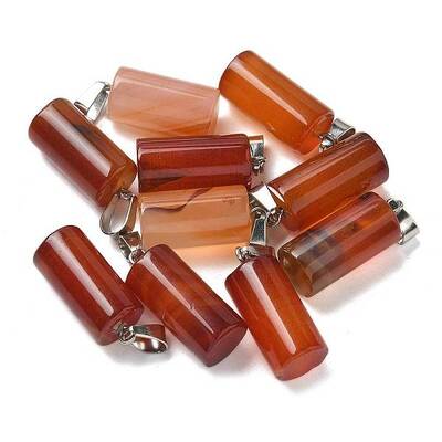 Natural Red Agate(Dyed & Heated) Pendants