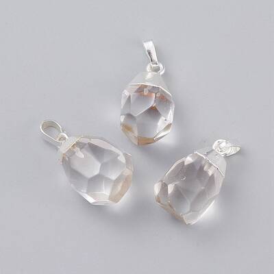 Natural Quartz Crystal Pendants