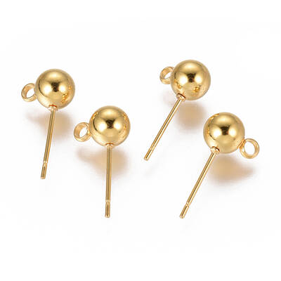 PVD Vacuum Plating 304 Stainless Steel Ear Stud Components