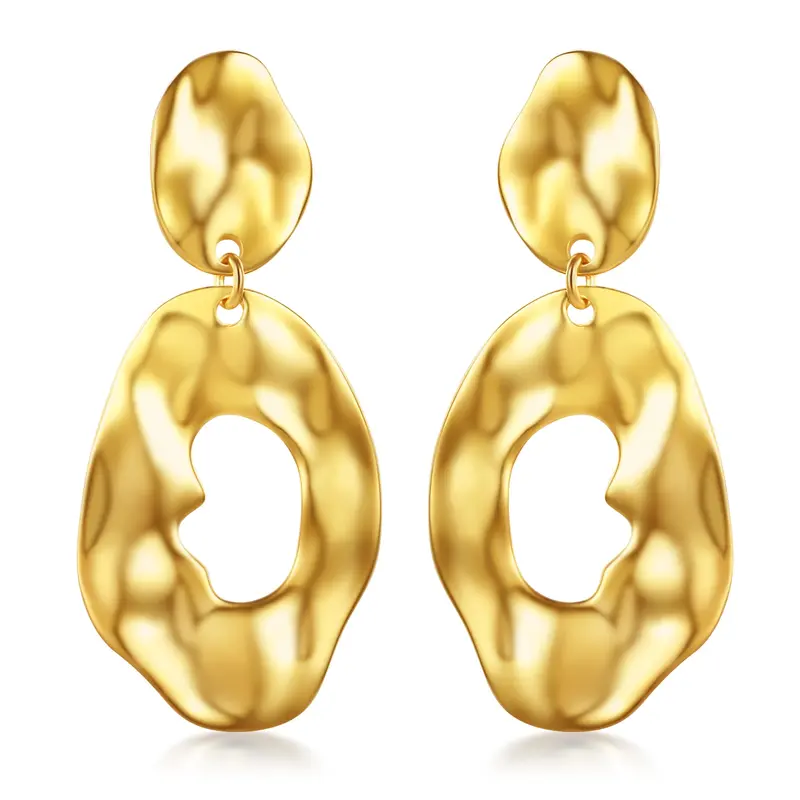 Sterling Silver with Yellow Gold Plated Drop Earrings