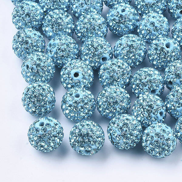 Handmade Polymer Clay Rhinestone Beads